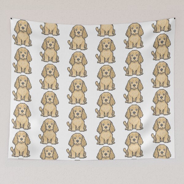 Item preview, Pixeled Cocker Spaniel (lemon) designed and sold by Brain Fart Buffet.