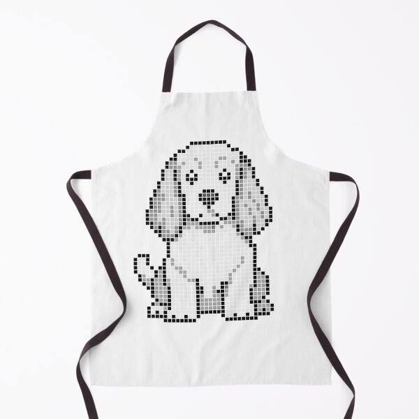 Item preview, Pixeled Cocker Spaniel (white) designed and sold by Brain Fart Buffet.