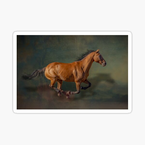 Item preview, Galloping horse with fine art background edit designed and sold by PTPhotoLLC.