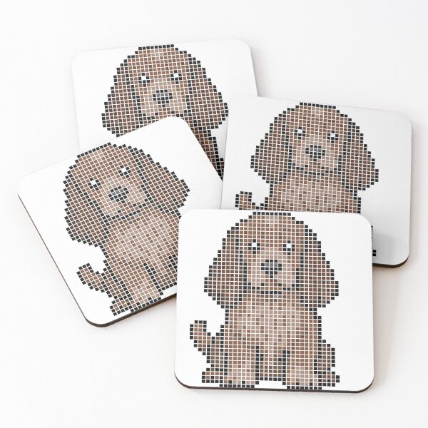Item preview, Pixeled Cocker Spaniel (liver) designed and sold by Brain Fart Buffet.