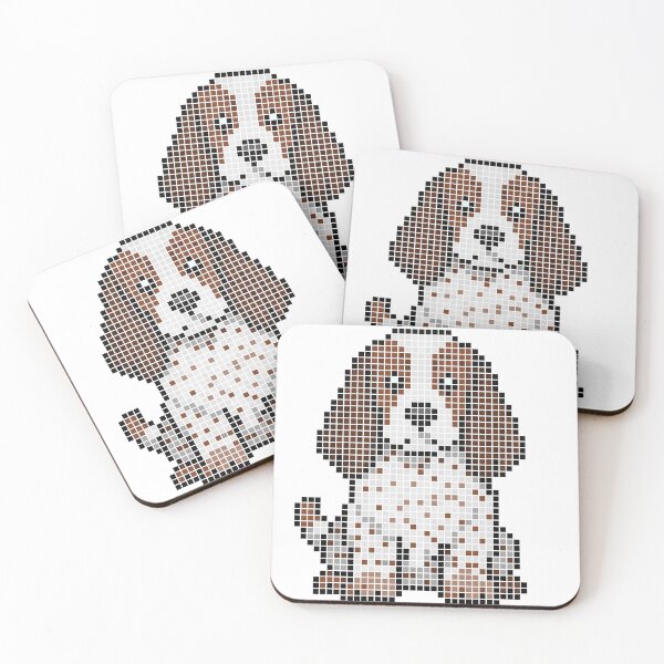 Item preview, Pixeled Cocker Spaniel (liver roan) designed and sold by Brain Fart Buffet.