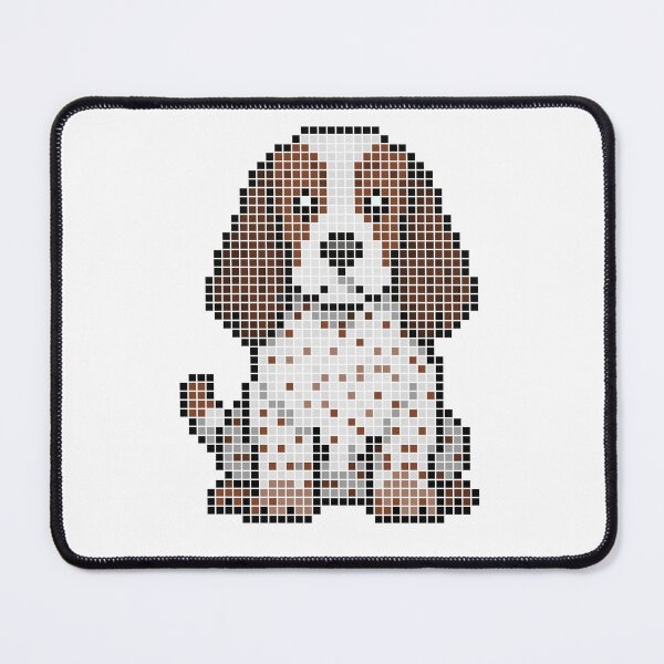 Item preview, Pixeled Cocker Spaniel (liver roan) designed and sold by Brain Fart Buffet.