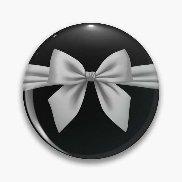 Item preview, Silver Satin Bow on Black Background – Elegant Ribbon Graphic designed and sold by larissa-myrie.