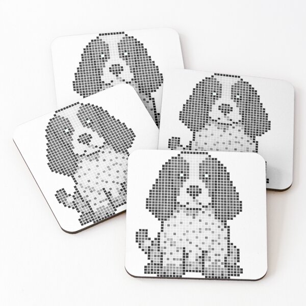 Item preview, Pixeled Cocker Spaniel (black roan) designed and sold by Brain Fart Buffet.