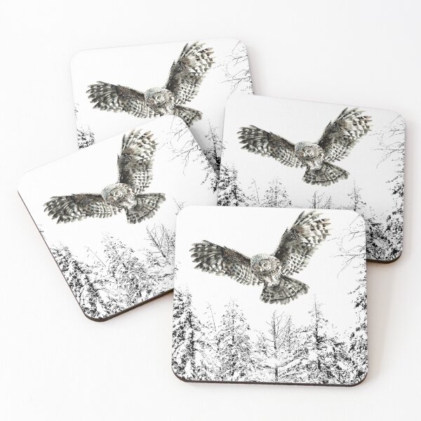 Item preview, Watercolor Striking Owl Bird Animal Nature designed and sold by countrymouse.