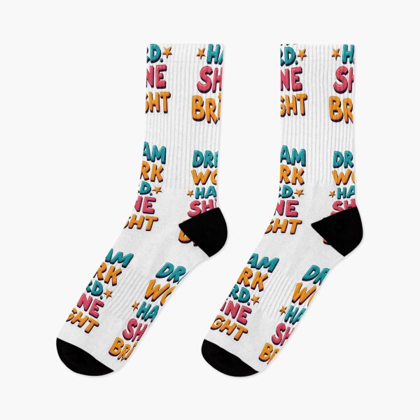 Item preview, Dream, Work Hard, Shine Bright Motivational Design designed and sold by nhk999.