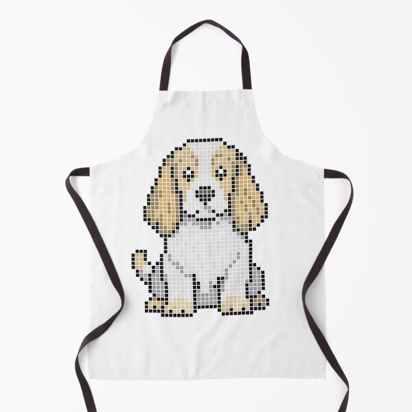 Item preview, Pixeled Cocker Spaniel (lemon and white) designed and sold by Brain Fart Buffet.