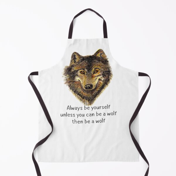 Item preview, Always be Yourself Fun Inspirational Wolf Quote designed and sold by countrymouse.