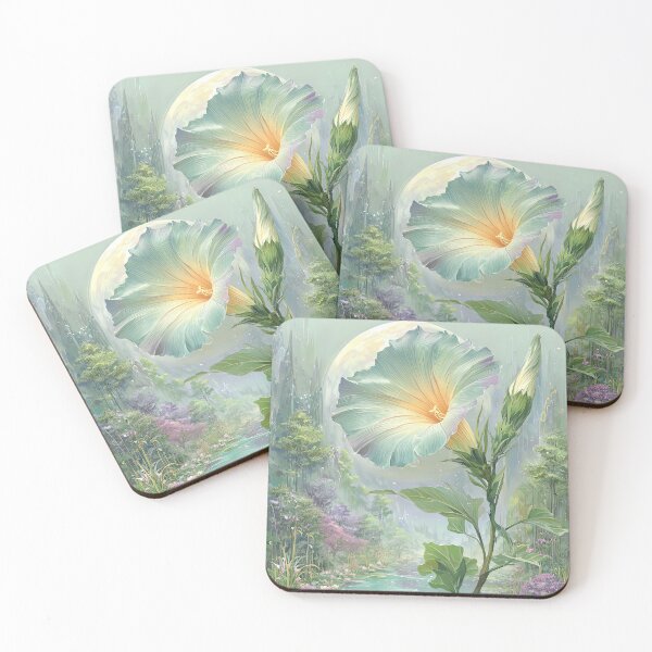Item preview, Opalescent Moonflowers: A Celestial Bloom designed and sold by bloorose.