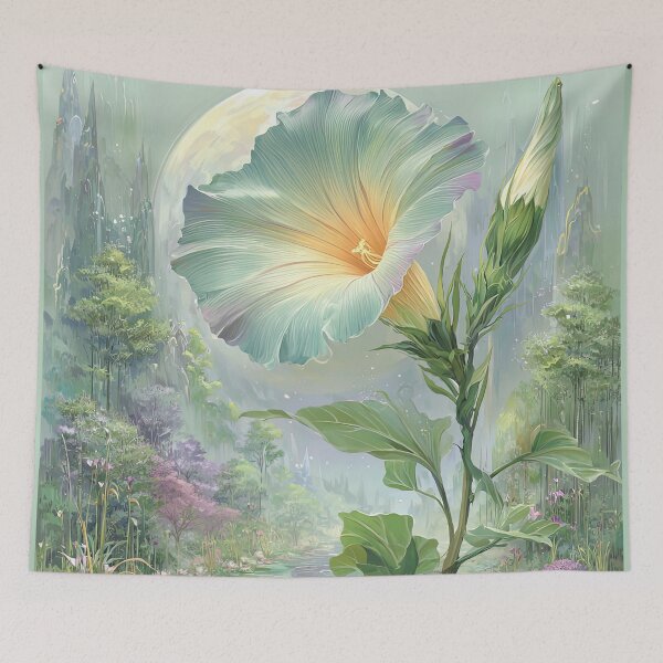 Item preview, Opalescent Moonflowers: A Celestial Bloom designed and sold by bloorose.