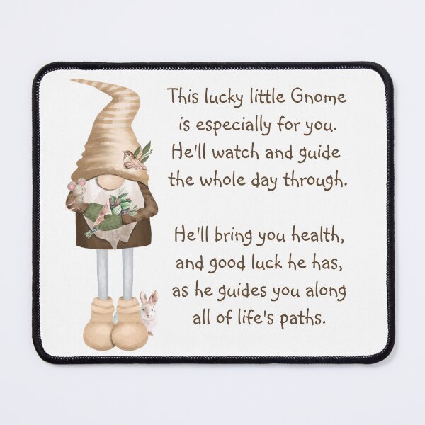Item preview, Lucky Little Gnome Good Health Luck Fun designed and sold by countrymouse.