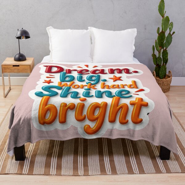 Item preview, Dream Big, Work Hard, Shine Bright Motivational Design designed and sold by nhk999.
