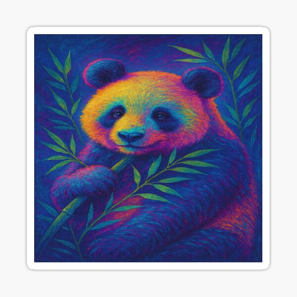 Vista previa del artículo con la obra «Panda», diseñado y vendido por mayhaku.