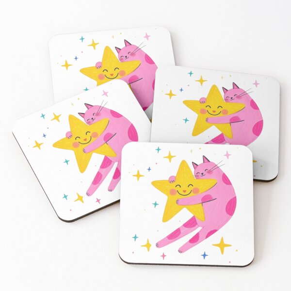Item preview, Chat Magique câlinant une Étoile – Illustration Kawaii et Fantaisie designed and sold by MeowLoka ⭐⭐⭐⭐.