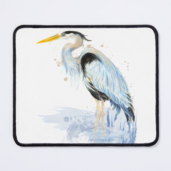 Item preview, Watercolor Great Blue Heron Wildlife Bird art designed and sold by countrymouse.