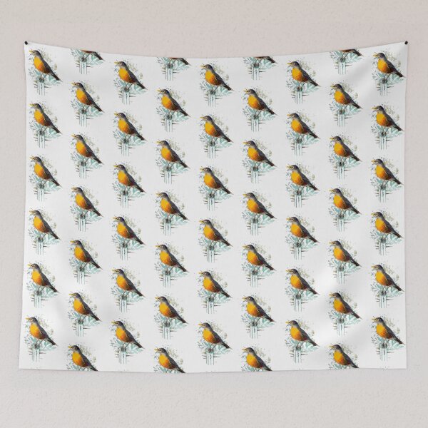 Artikelvorschau, Aquarell American Robin Garden Bird Nature Art entworfen und verkauft von countrymouse.