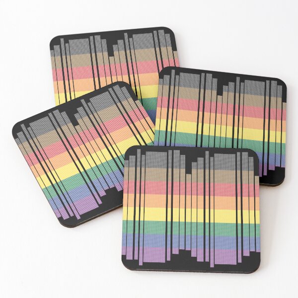 Item preview, Pixels Philidelphia Rainbow Pride Flag Slices Abstract Art designed and sold by TackyTime.