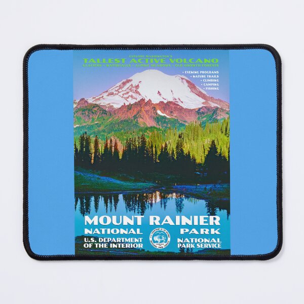 Item preview, Vintage WPA-Style Mount Rainier National Park Poster designed and sold by travelwitheric.