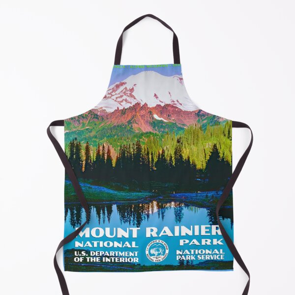 Item preview, Vintage WPA-Style Mount Rainier National Park Poster designed and sold by travelwitheric.