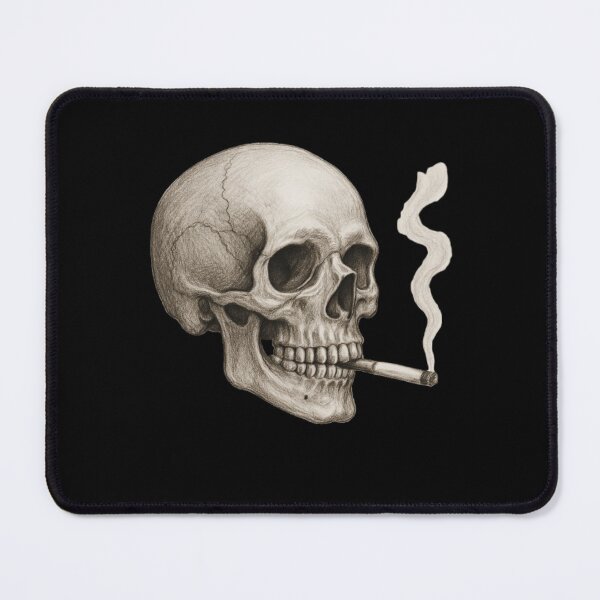 Item preview, Smoking Human Skull designed and sold by FLATVAC STICKER.