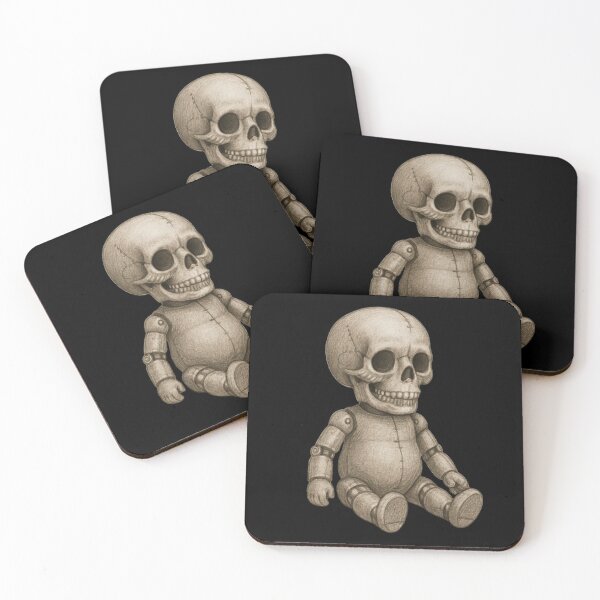 Item preview, Creepy Skull Doll designed and sold by FLATVAC STICKER.