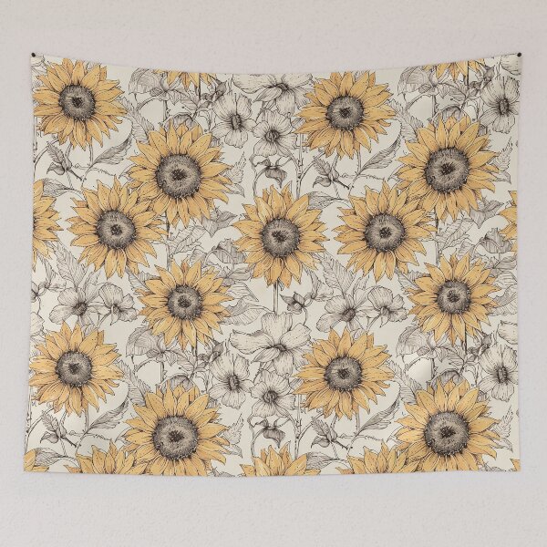 Item preview, Retro Sunflower Sketch designed and sold by CoolPixels.