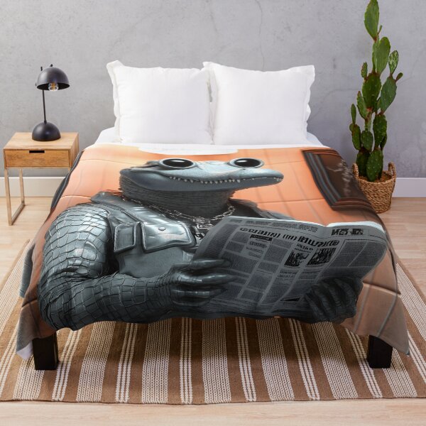 Item preview, Animal Crocodile Dressed Tactical Gear Reading Newspaper Toilet Humorously designed and sold by bolleykoldl.