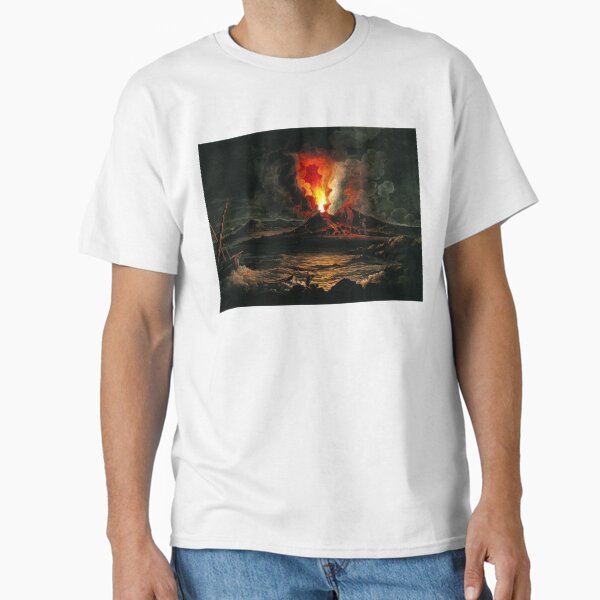 Item preview, Eruption of Mount Vesuvius at Night (1800) – Vintage Volcano Aquatint by J.W. Edy after J. More | Dramatic Historical Print designed and sold by GalleryRevival.