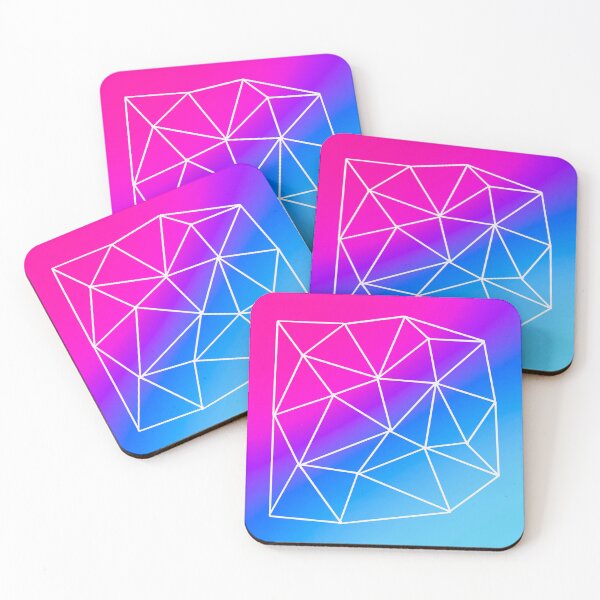 Item preview, Gradient pink to blue geometric art designed and sold by Script & Scribble .