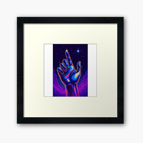 Item preview, Divine Connection – Neon Space Hand Tee T-Shirt designed and sold by SbrenArt.