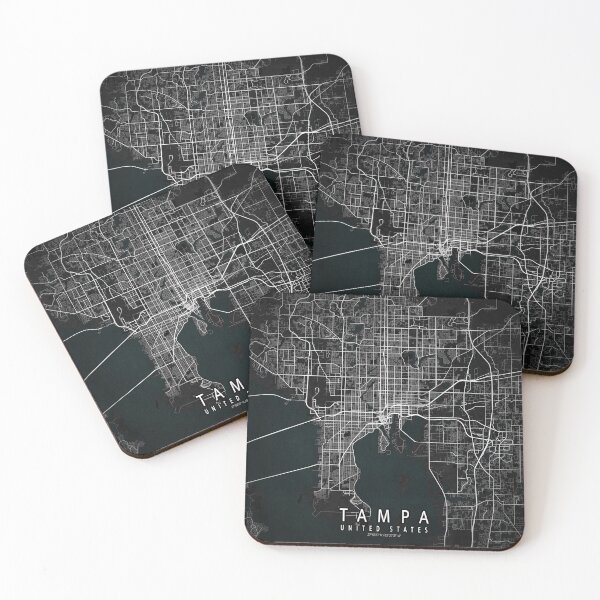 Item preview, Tampa City Map of Florida, USA - Dark designed and sold by deMAP.