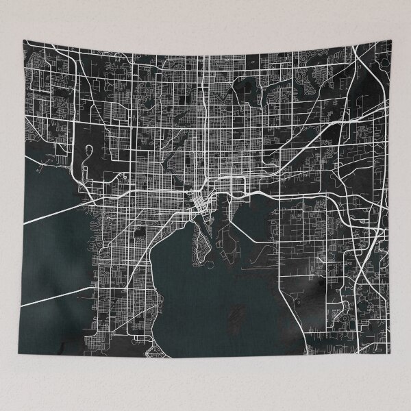 Item preview, Tampa City Map of Florida, USA - Dark designed and sold by deMAP.