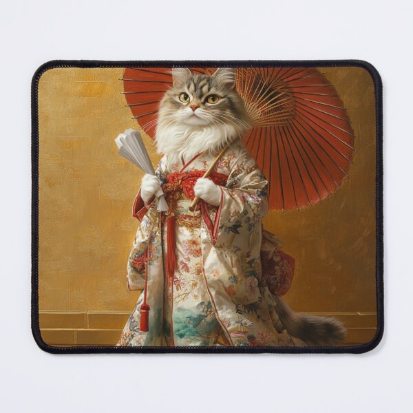 Item preview, Graceful Cat Princess in Elegant Kimono designed and sold by japanfans.