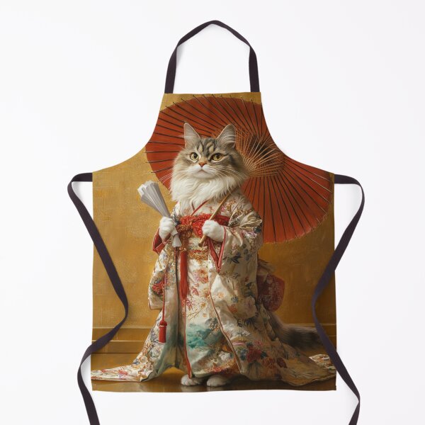 Item preview, Graceful Cat Princess in Elegant Kimono designed and sold by japanfans.