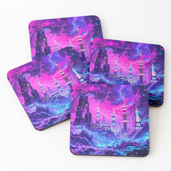 Item preview, Neon Cyberpunk City XXL Mouse Pad – Gaming Desk Pad with Futuristic City Motif designed and sold by rolfzogg.