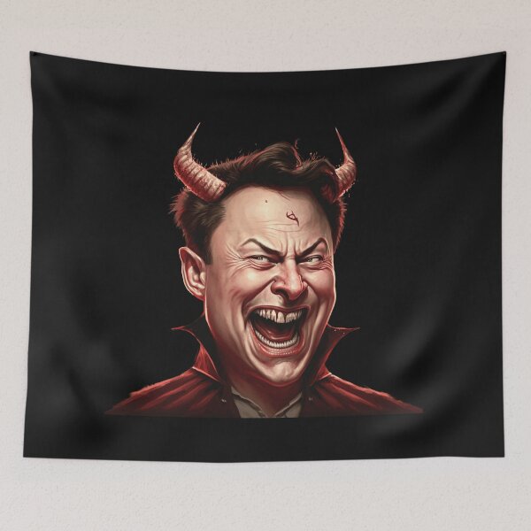 Item preview, Dracula With Horns - Funny Elon designed and sold by Vicky021.