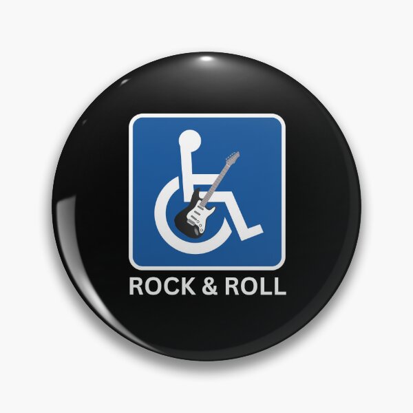 Item preview, Rock & Roll Accessibility Funny Guitar Wheelchair Sign designed and sold by thundergearshop.