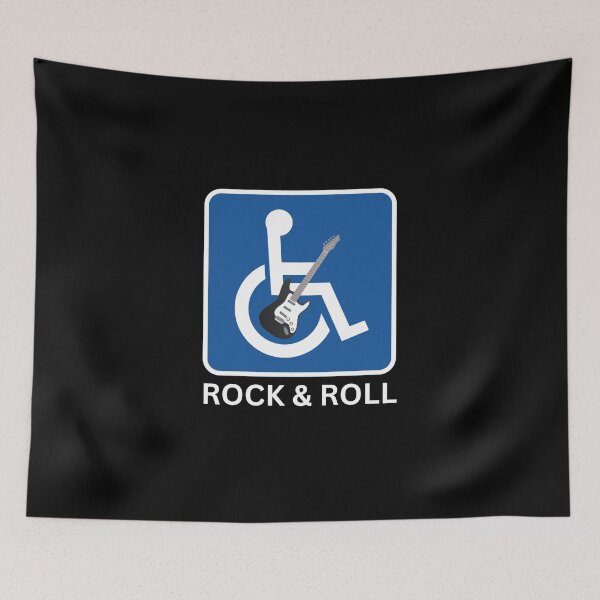Item preview, Rock & Roll Accessibility Funny Guitar Wheelchair Sign designed and sold by thundergearshop.