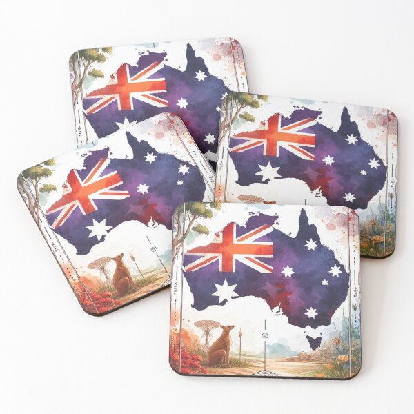 Item preview, Australia Flag Map Sticker designed and sold by francous03.