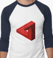 Escher Toy Bricks - Red Men's Baseball ¾ T-Shirt
