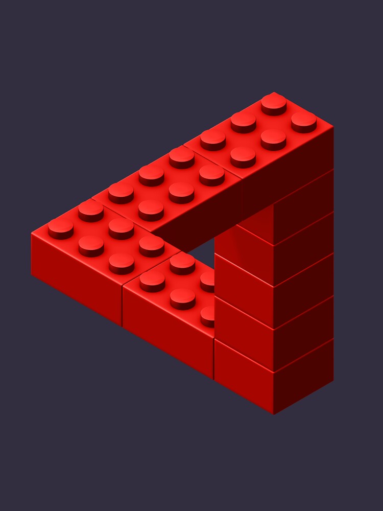 Escher Toy Bricks - Red by chwatson