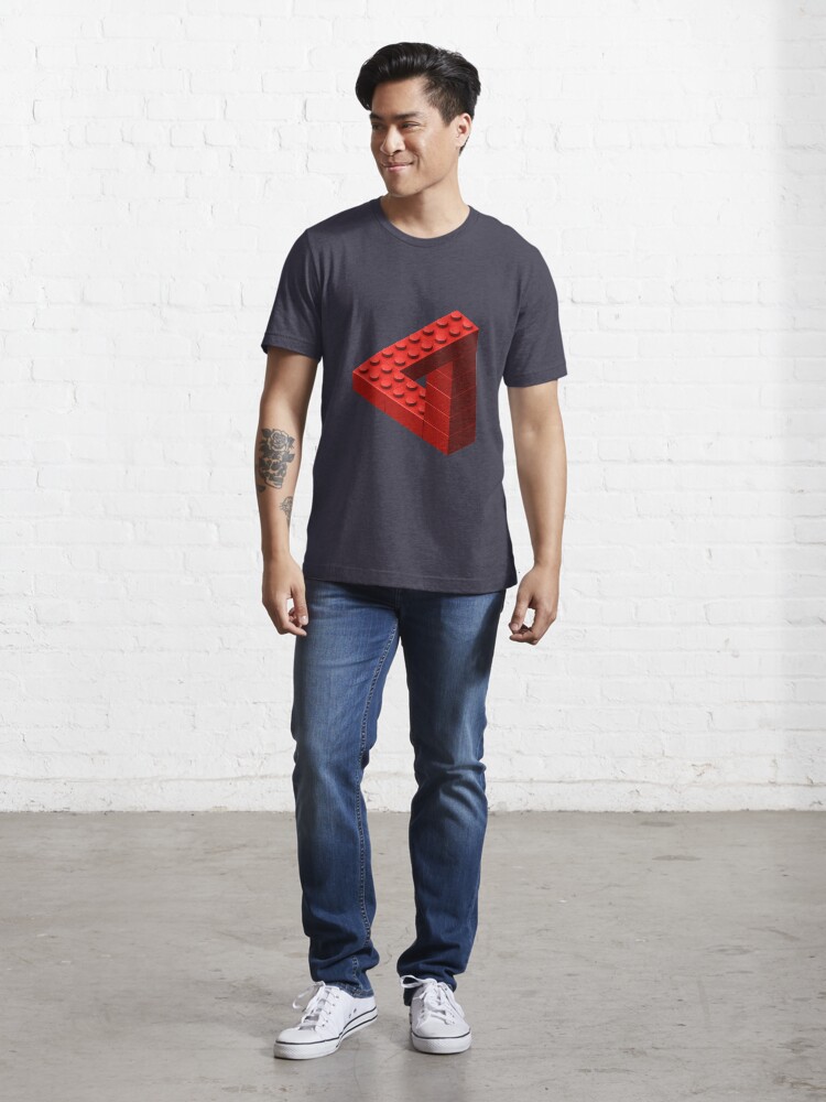 Alternate view of Escher Toy Bricks - Red Essential T-Shirt