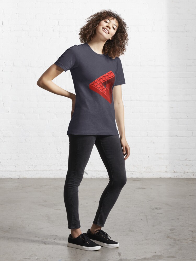 Alternate view of Escher Toy Bricks - Red Essential T-Shirt