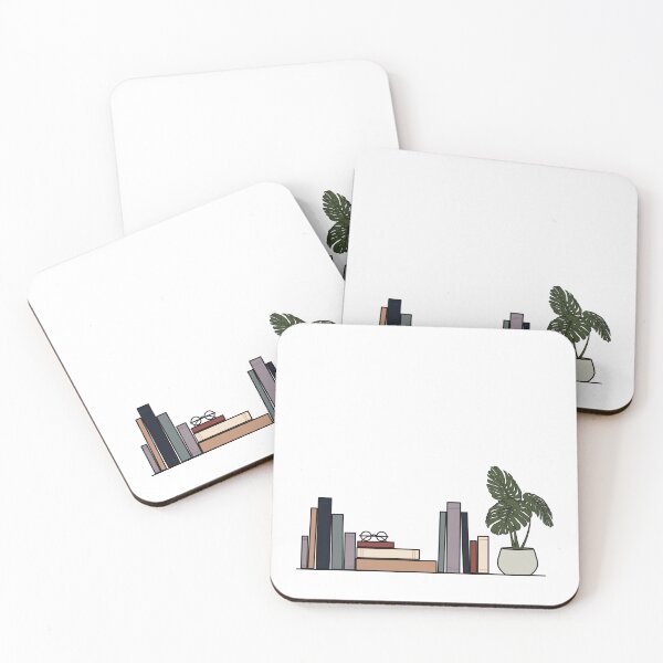 Item preview, Bookish Bookshelf with Books, Glasses, and Plants designed and sold by CNDStore.