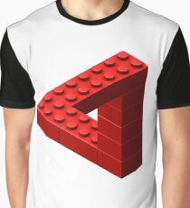 Escher Toy Bricks - Red Graphic T-Shirt