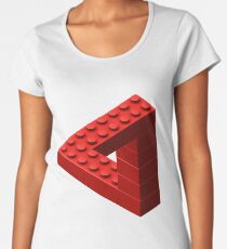 Escher Toy Bricks - Red Women's Premium T-Shirt