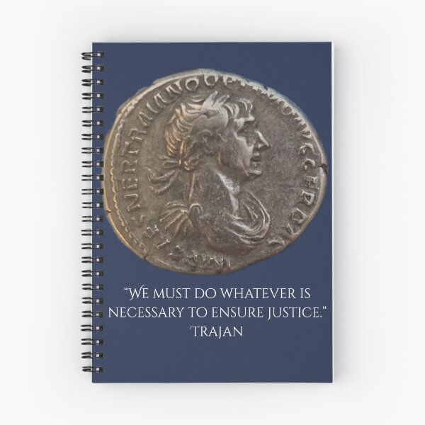 Item preview, Trajan Coin and Justice Quote designed and sold by Linklandiya.