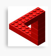 Escher Toy Bricks - Red Canvas Print