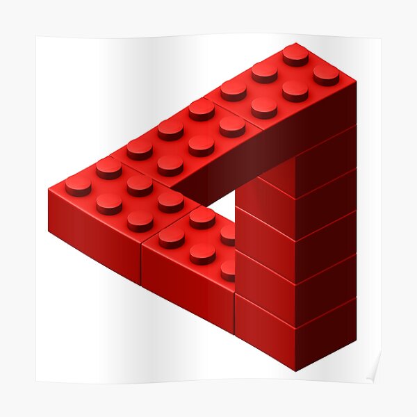 sous forme de bloc jouet. Disponible en rouge Poster