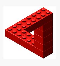 Escher Toy Bricks - Red Photographic Print